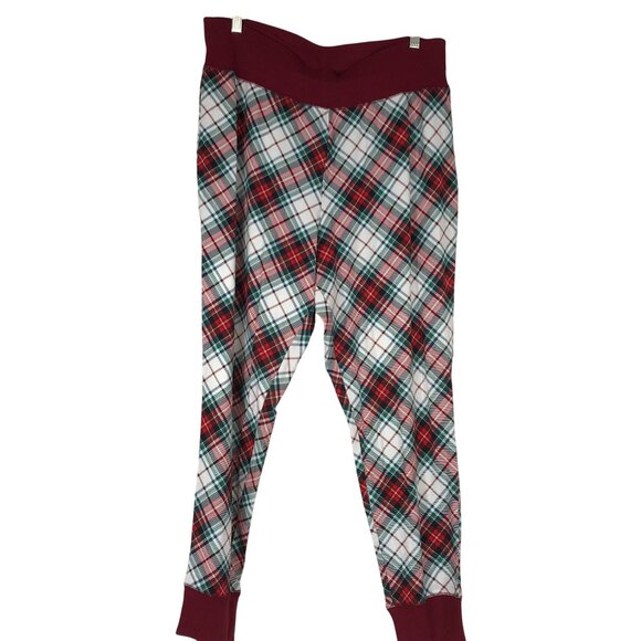 SLEEP BY CACIQUE - WOMEN'S 18/20 - MULTICOLOR PLAID COTTON BLEND PJ BOTTOMS - Picture 1 of 4